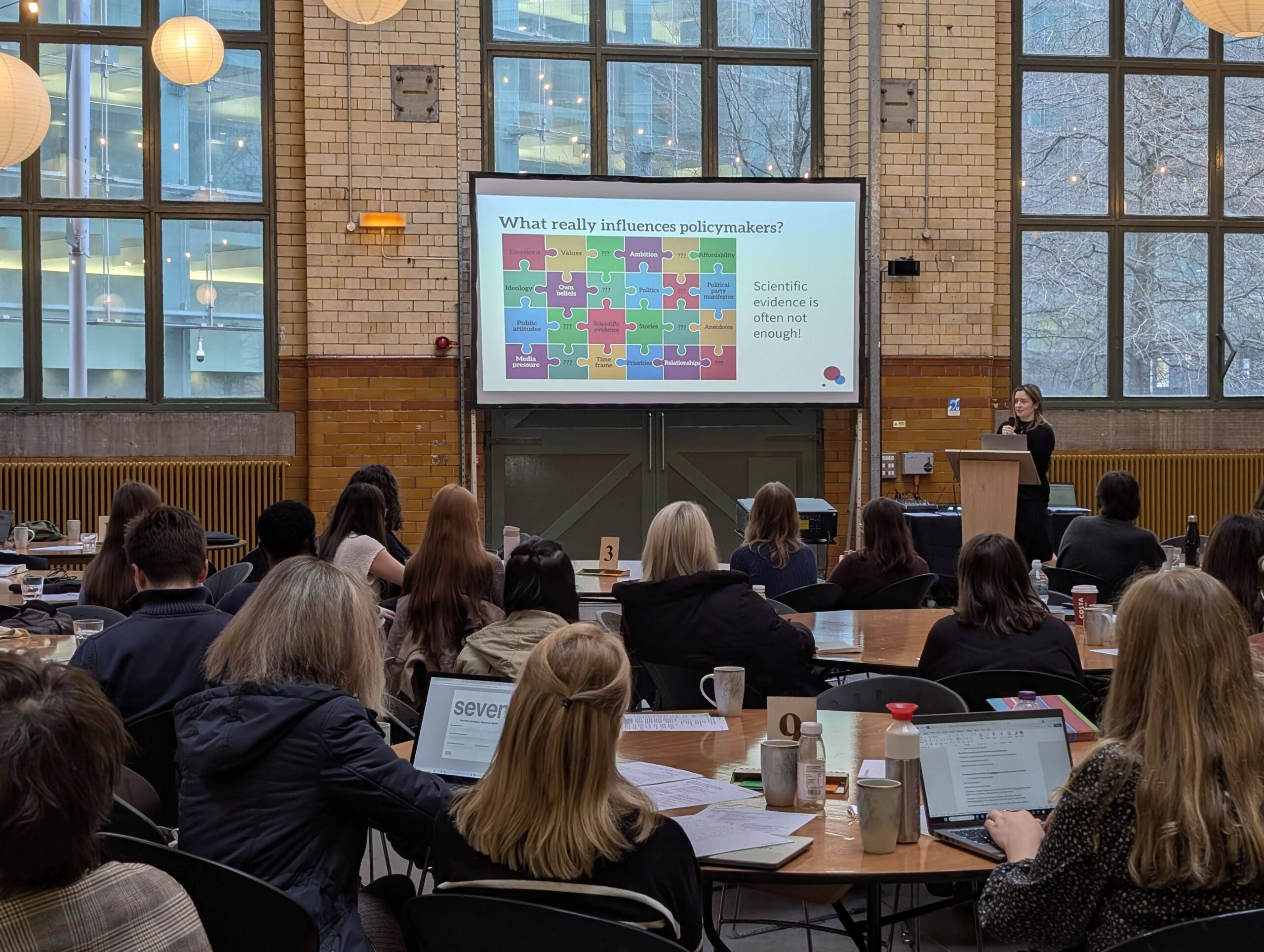 Photo of CLOSER presentation to audience