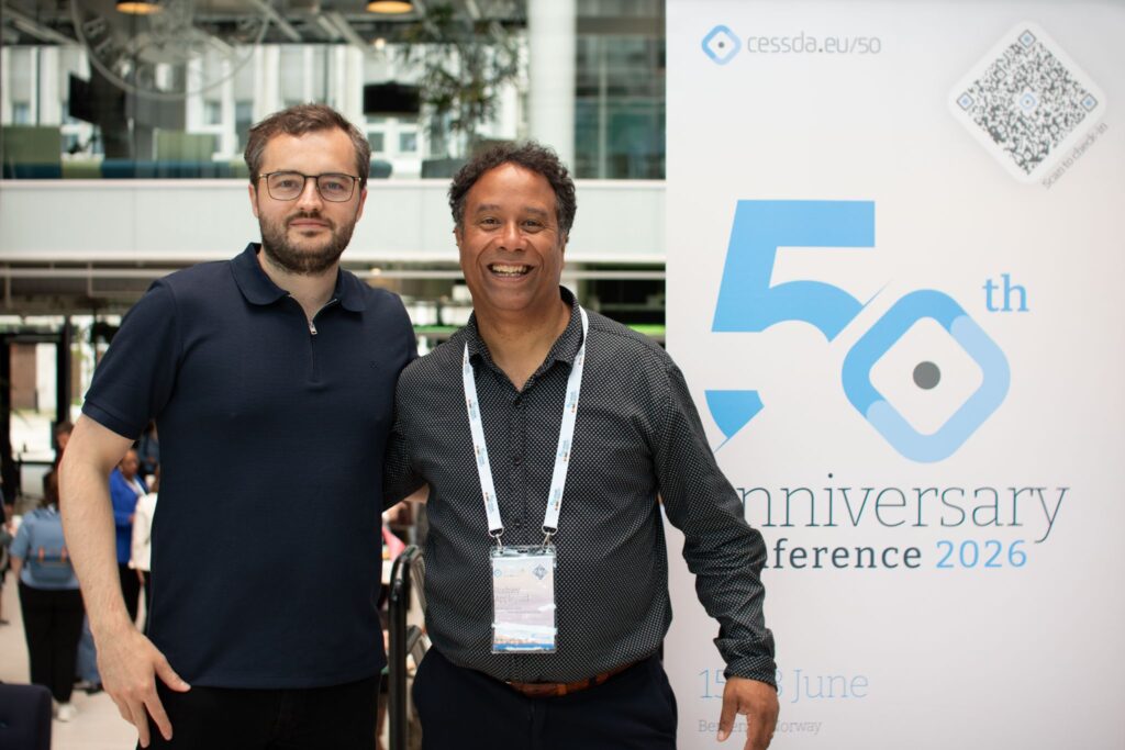 A photograph of Einar and Rod at the CESSDA conference.